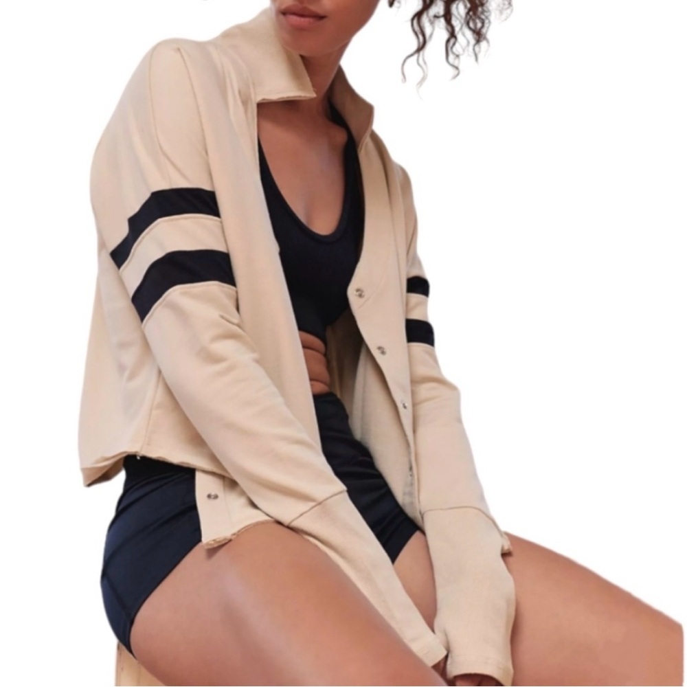 Free People Movement Quin Layer Ivory in Moonlight Combo